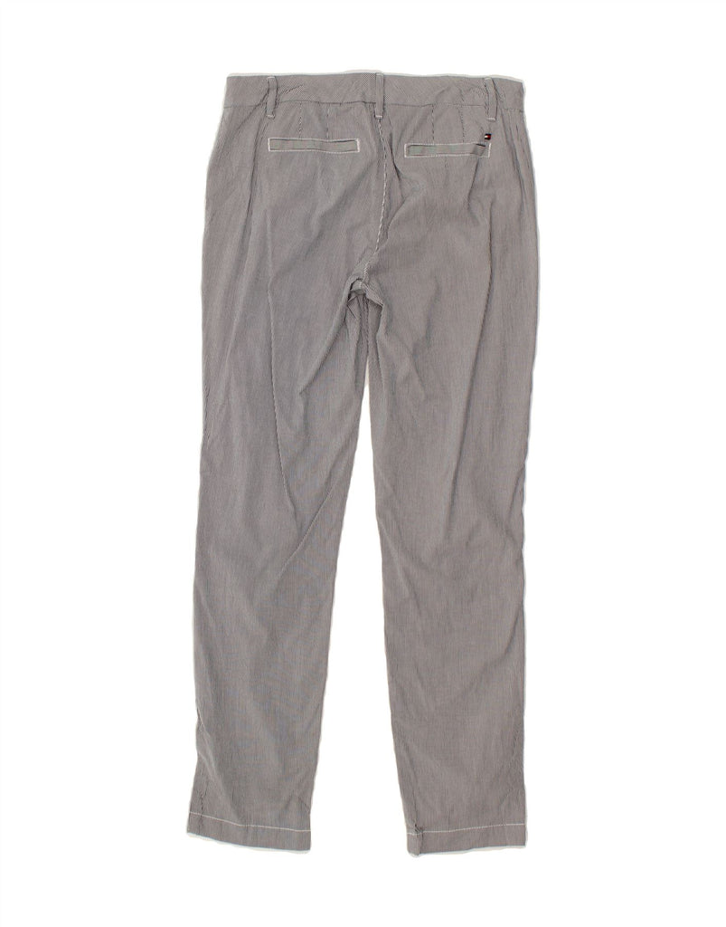 TOMMY HILFIGER Womens Slim Chino Trousers US 4 Small W27 L30 Grey Striped Vintage Tommy Hilfiger and Second-Hand Tommy Hilfiger from Messina Hembry 