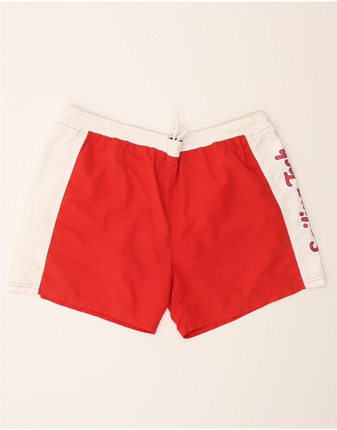 SERGIO TACCHINI Mens Graphic Swimming Shorts XL  Red Colourblock Polyester