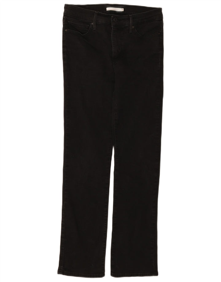 Levi's Womens 314 Shaping Straight Jeans W29 L30 Black Cotton