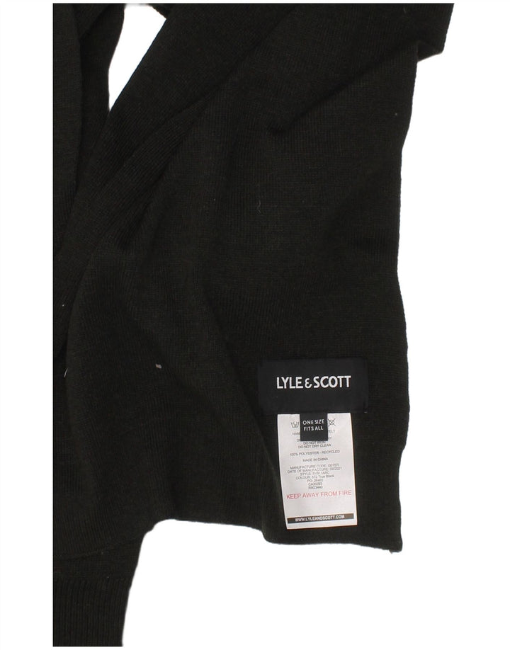 Lyle & Scott Mens Rectangle Scarf One Size Black Polyester