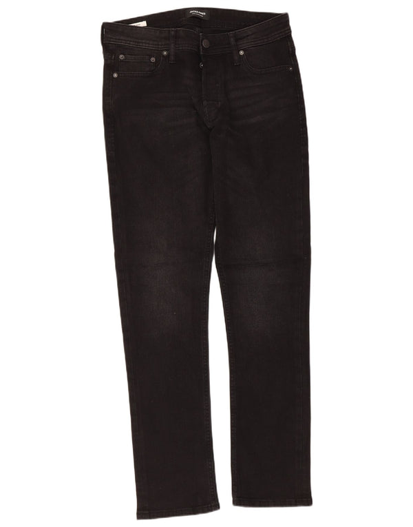 Jack & Jones Mens GLENN Slim Jeans W31 L32 Black Cotton