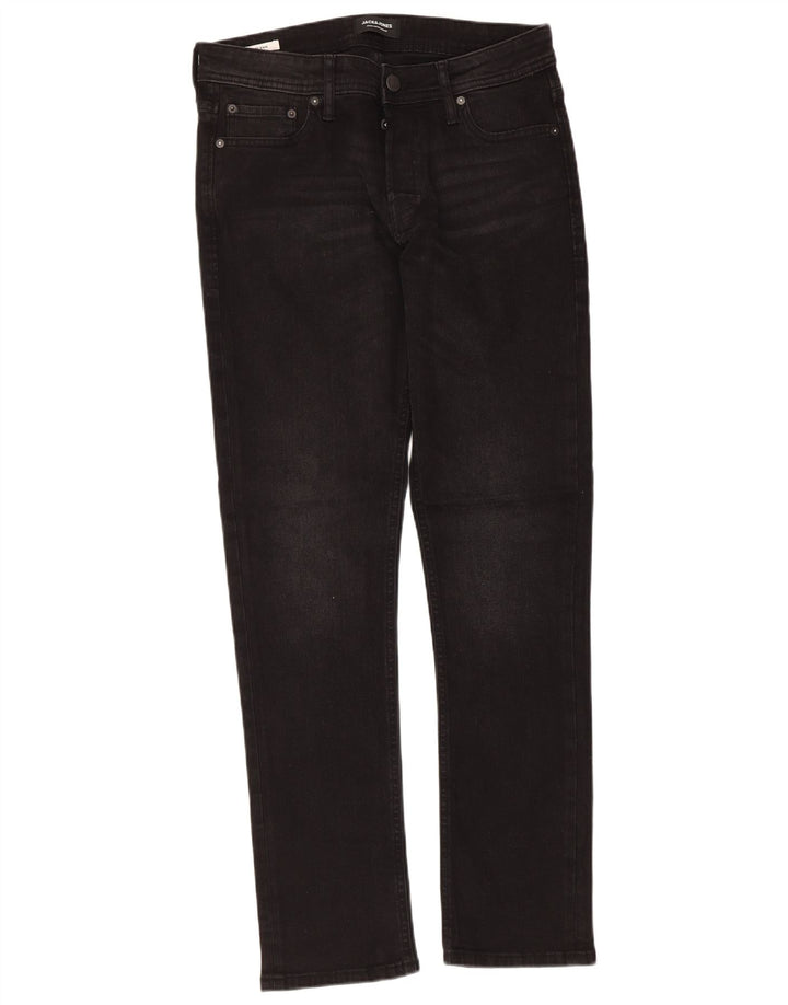 Jack & Jones Mens GLENN Slim Jeans W31 L32 Black Cotton