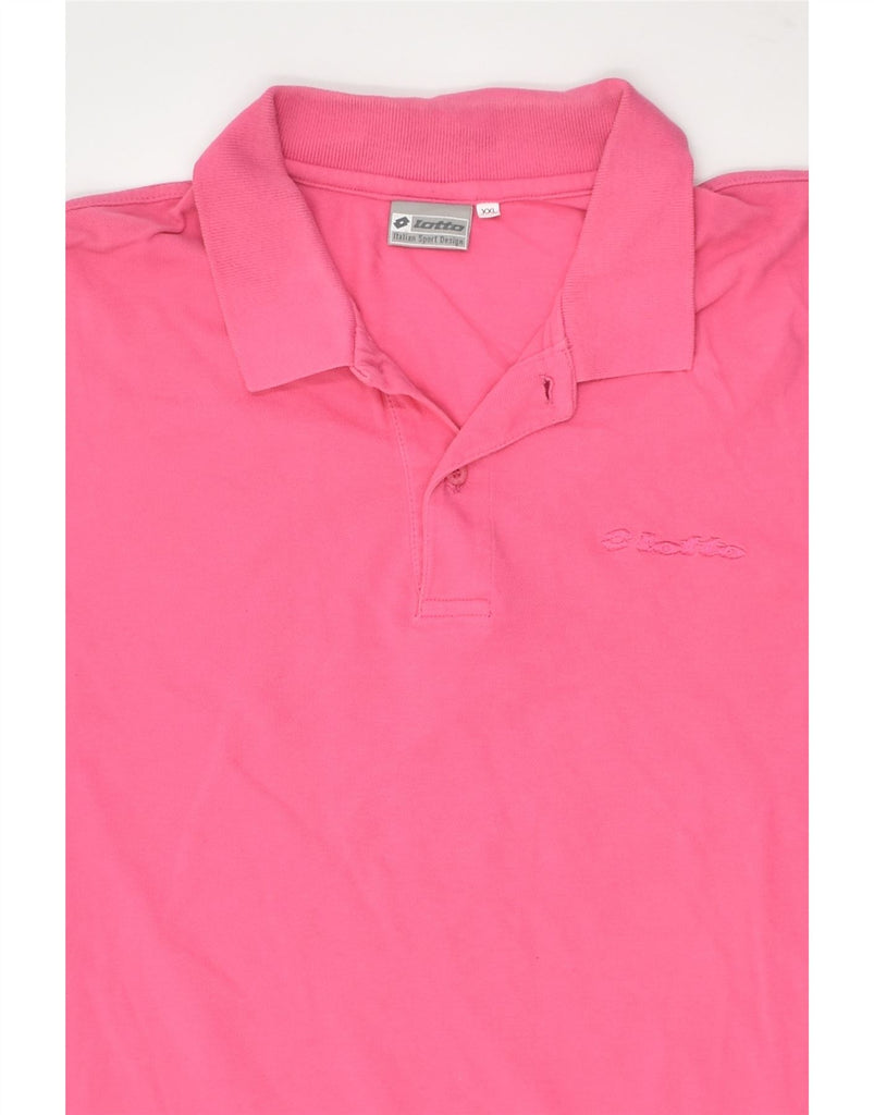 LOTTO Mens Polo Shirt 2XL Pink Cotton | Vintage Lotto | Thrift | Second-Hand Lotto | Used Clothing | Messina Hembry 