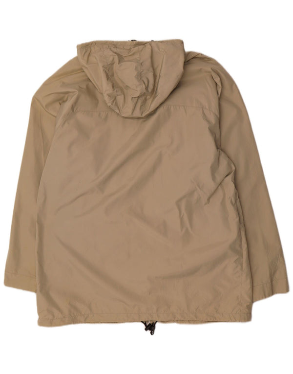 AXO Mens Hooded Windbreaker Coat UK 40 Large Beige Polyamide
