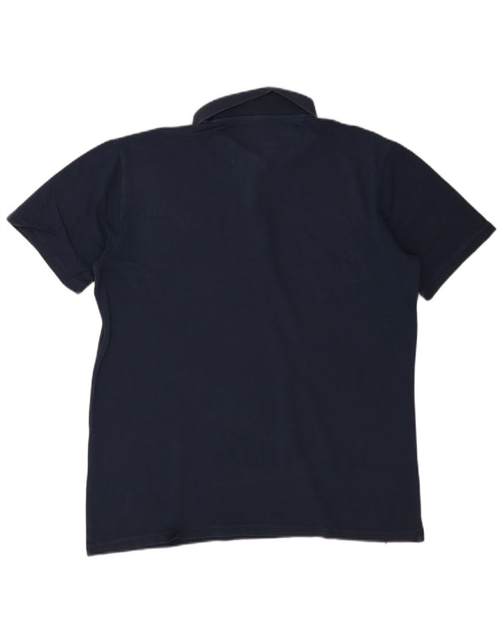 Trussardi Jeans Mens Polo Shirt Large Navy Blue