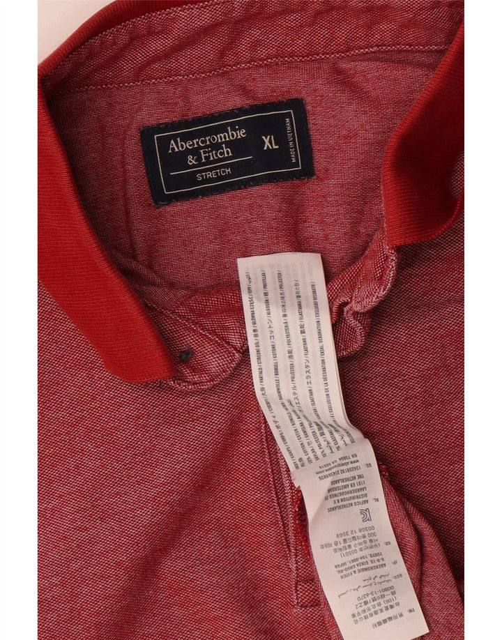 Abercrombie & Fitch Mens Polo Shirt XL Red Polyester