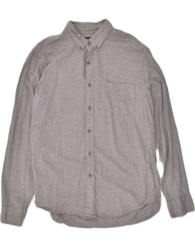 J. CREW Mens Shirt Large Grey Cotton | Vintage J. Crew | Thrift | Second-Hand J. Crew | Used Clothing | Messina Hembry 