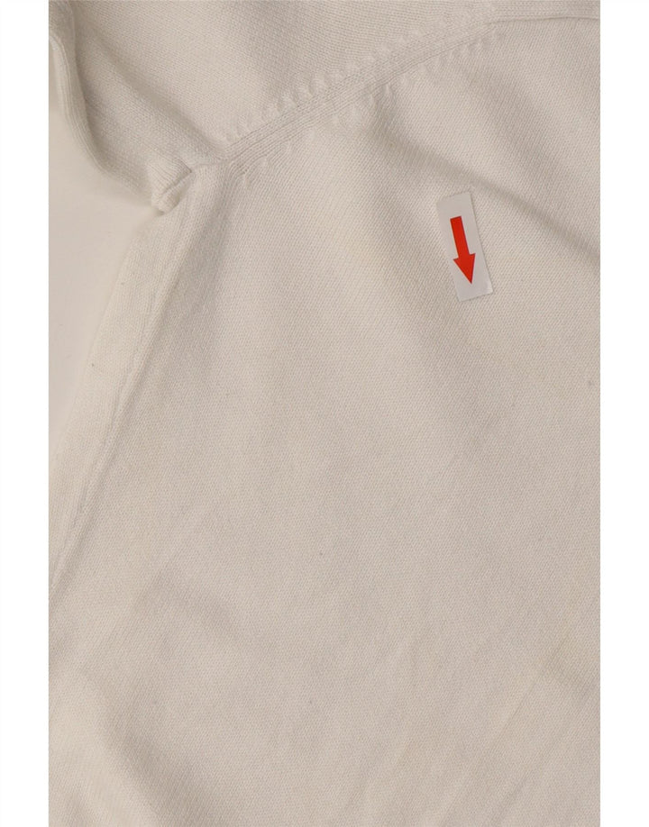 ARMANI EXCHANGE Mens Crew Neck Jumper Sweater Large White Cotton