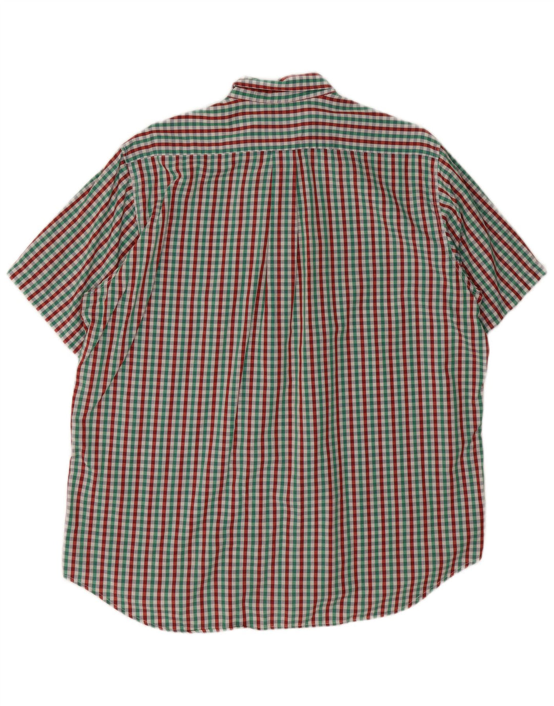 Vintage Mens Short Sleeve Shirt XL Multicoloured Gingham