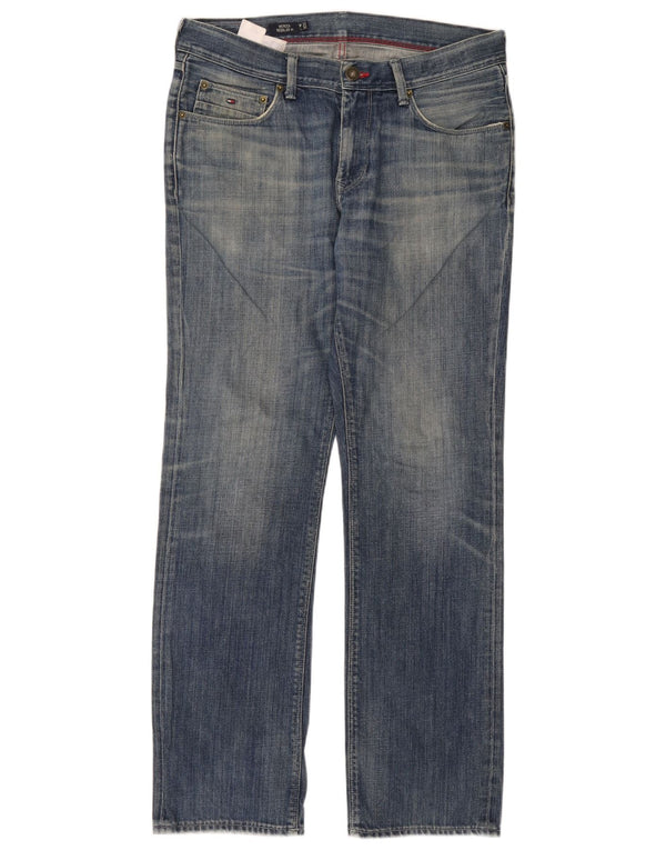 Tommy Hilfiger Mens Mercer Regular Fit Straight Jeans W33 L32 Blue Cotton
