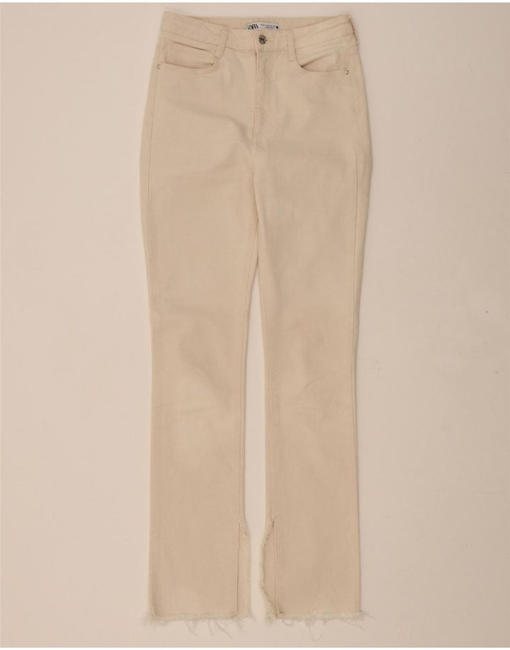 ZARA Womens Slim Jeans EU 38 Small W26 L32 Off White Cotton Vintage Zara and Second-Hand Zara from Messina Hembry 