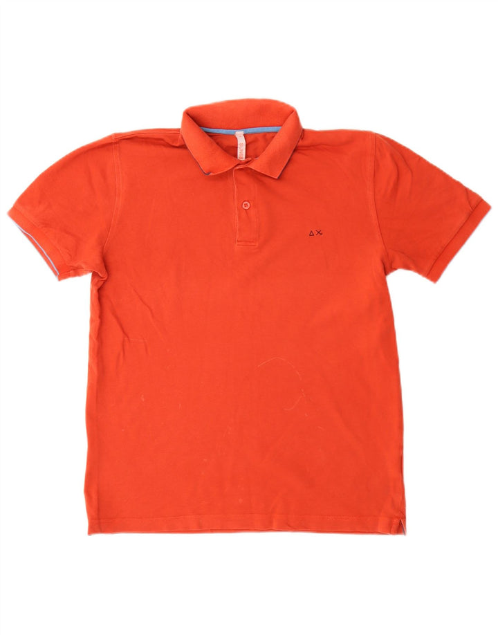 Sun68 Mens Regular Fit Polo Shirt Medium Red Cotton