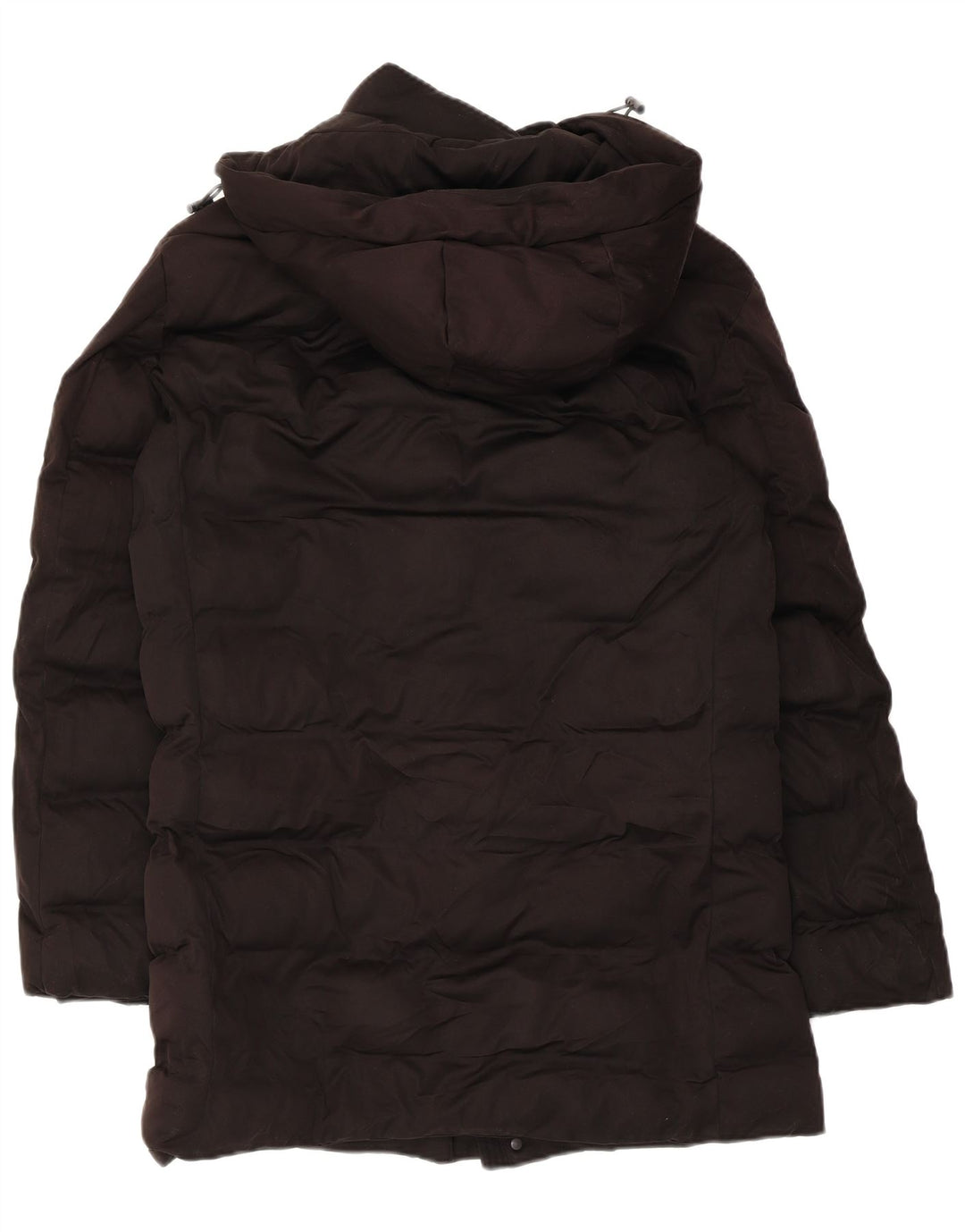 Zara Mens Hooded Padded Jacket UK 36 Small Black Polyester