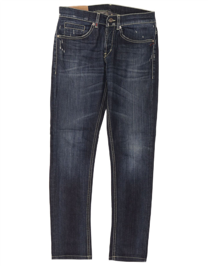 Dondup Mens Slim Jeans W31 L30 Navy Blue Cotton