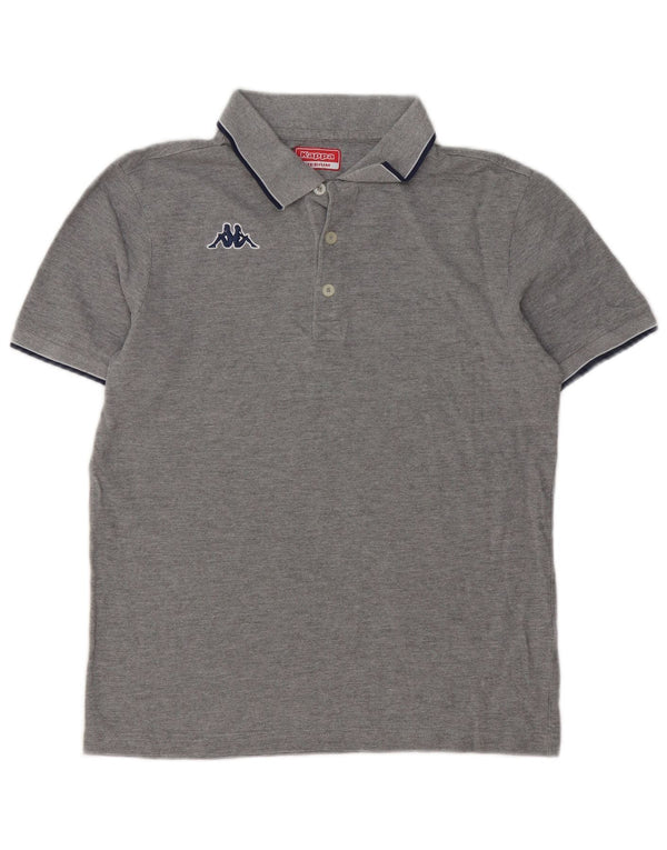 Kappa Boys Polo Shirt 13-14 Years Medium Grey Cotton