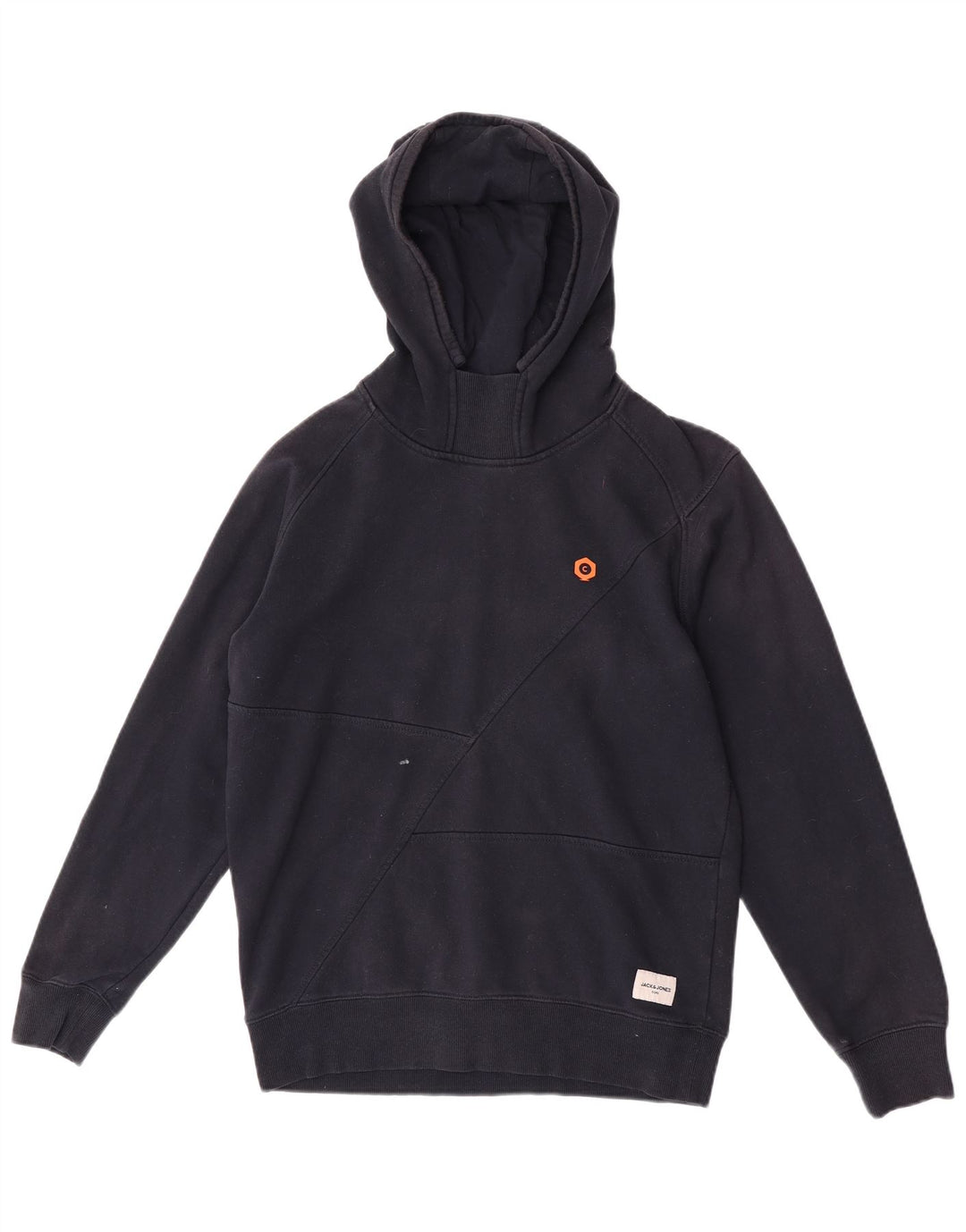 Jack & Jones Mens Hoodie Jumper Medium Navy Blue Cotton