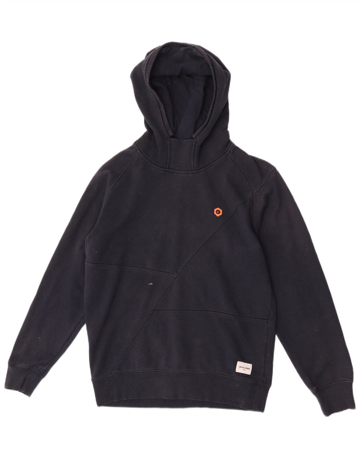 Jack & Jones Mens Hoodie Jumper Medium Navy Blue Cotton