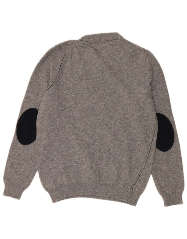 Woolrich Womens Crew Neck Jumper Sweater UK 16 Large Grey Wool