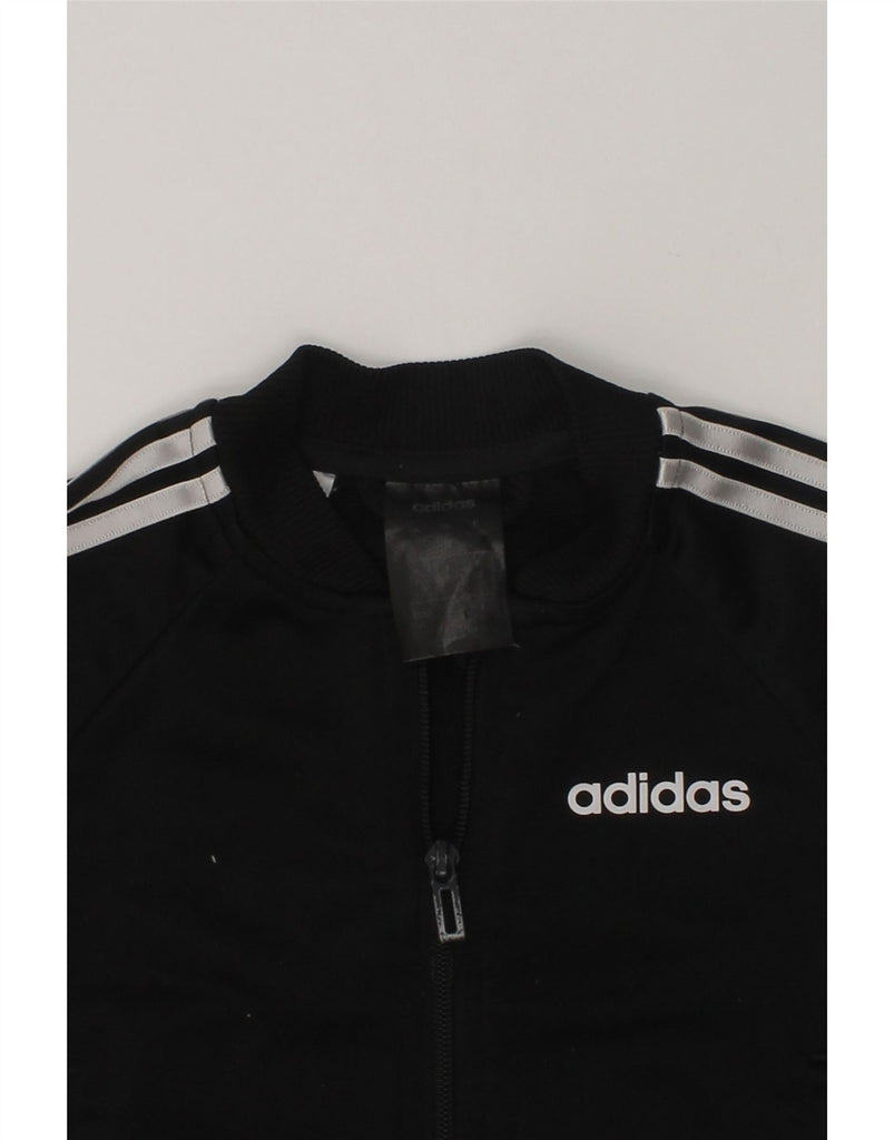 ADIDAS Baby Boys Tracksuit Top Jacket 18-24 Months Black Polyester | Vintage Adidas | Thrift | Second-Hand Adidas | Used Clothing | Messina Hembry 