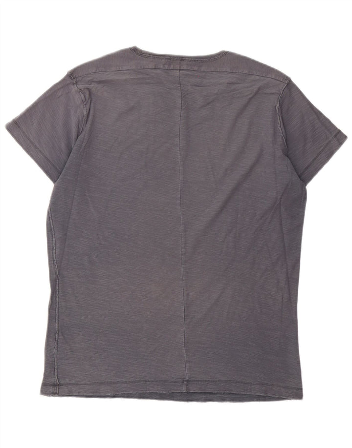 Diesel Mens T-Shirt Top Medium Grey Cotton