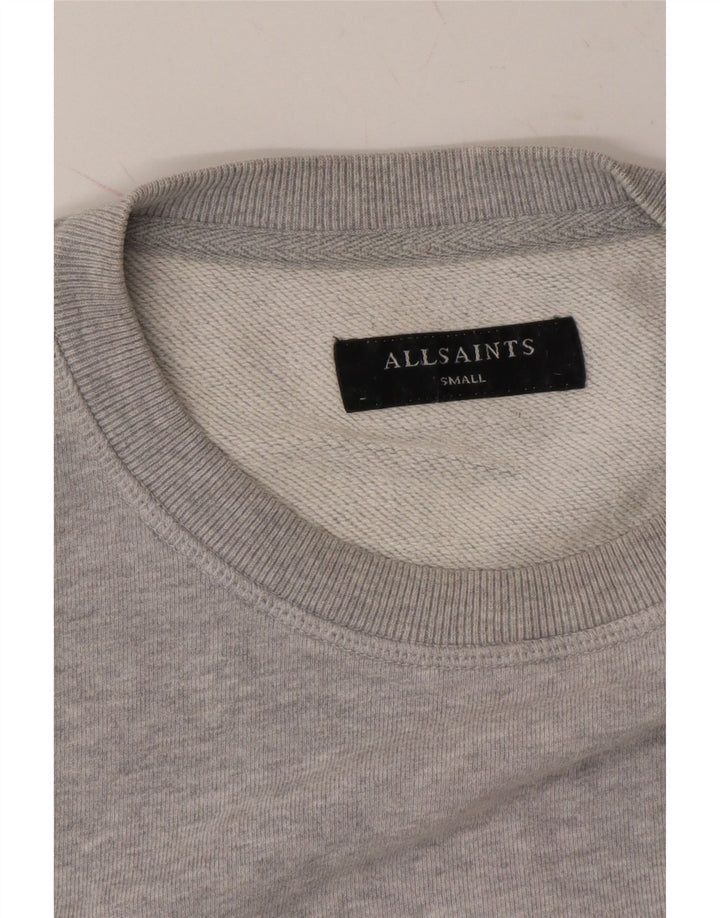 ALL SAINTS Mens Sweatshirt Jumper Small Grey Cotton Vintage All Saints and Second-Hand All Saints from Messina Hembry 