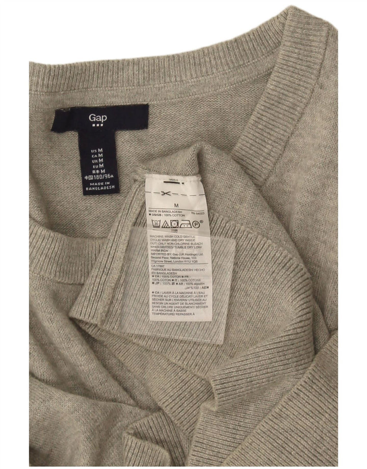 Gap Mens Boat Neck Jumper Sweater Medium Grey Flecked Cotton