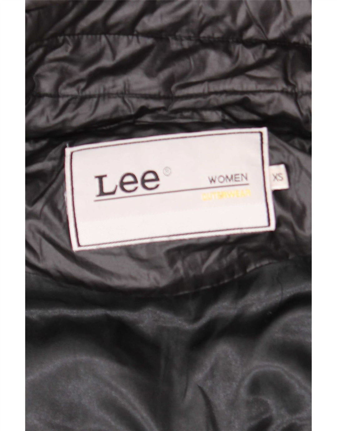 Lee Womens Hooded Oversized Padded Jacket UK 6 XS Black Polyester