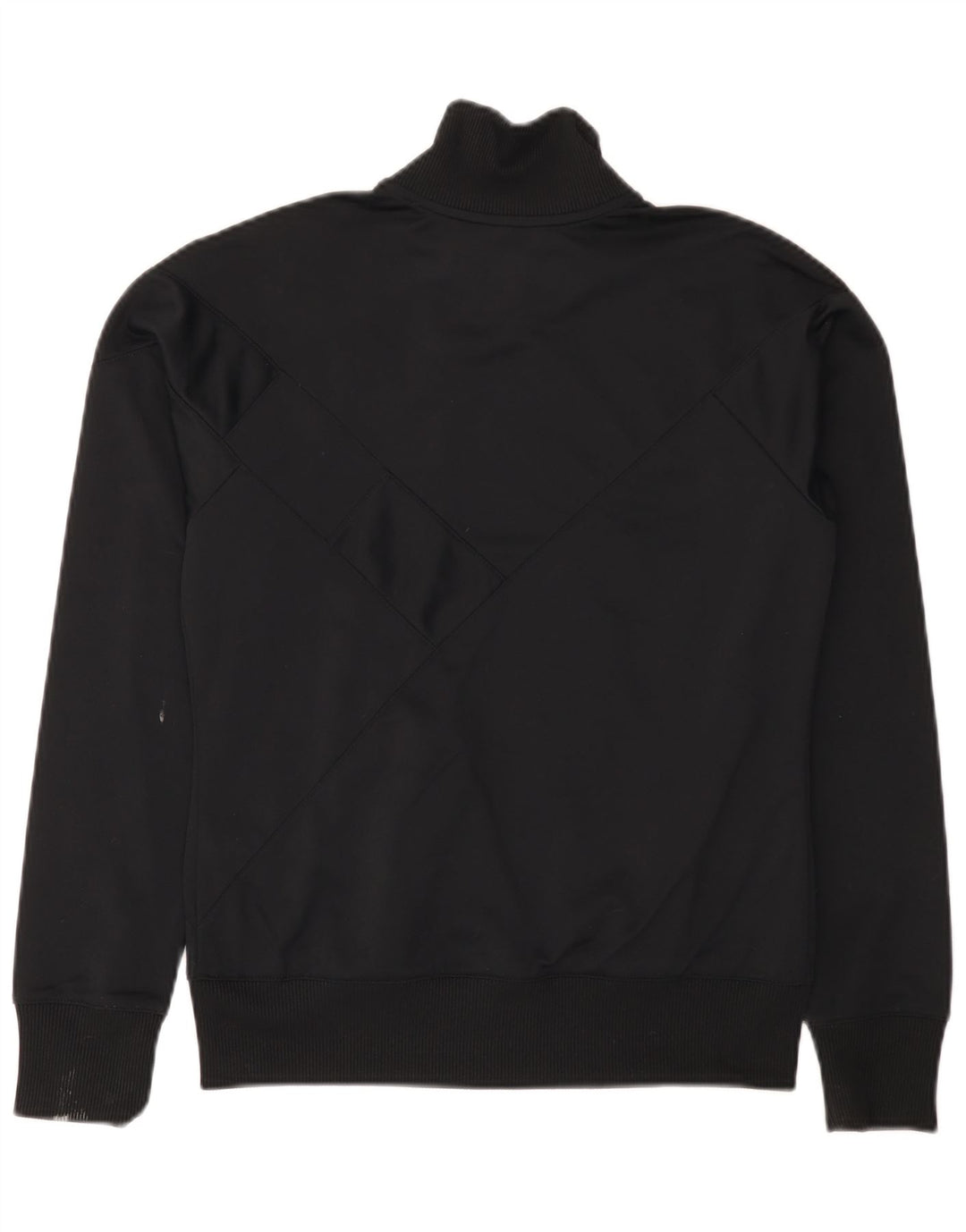 Nike Womens Tracksuit Top Jacket UK 10/12 Medium Black Pinstripe Polyester
