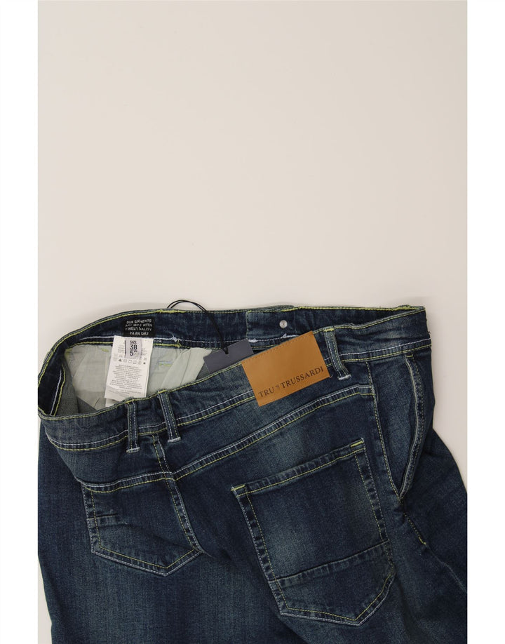 TRUSSARDI Mens Denim Shorts W38 XL Navy Blue Cotton Vintage Trussardi and Second-Hand Trussardi from Messina Hembry 