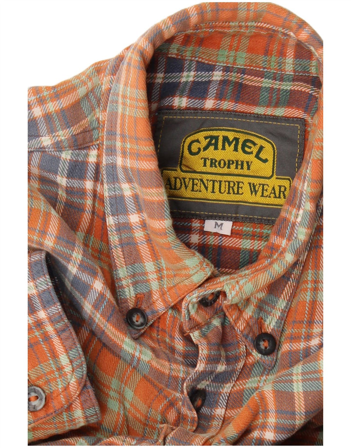 Camel Active Mens Flannel Shirt Medium Orange Check