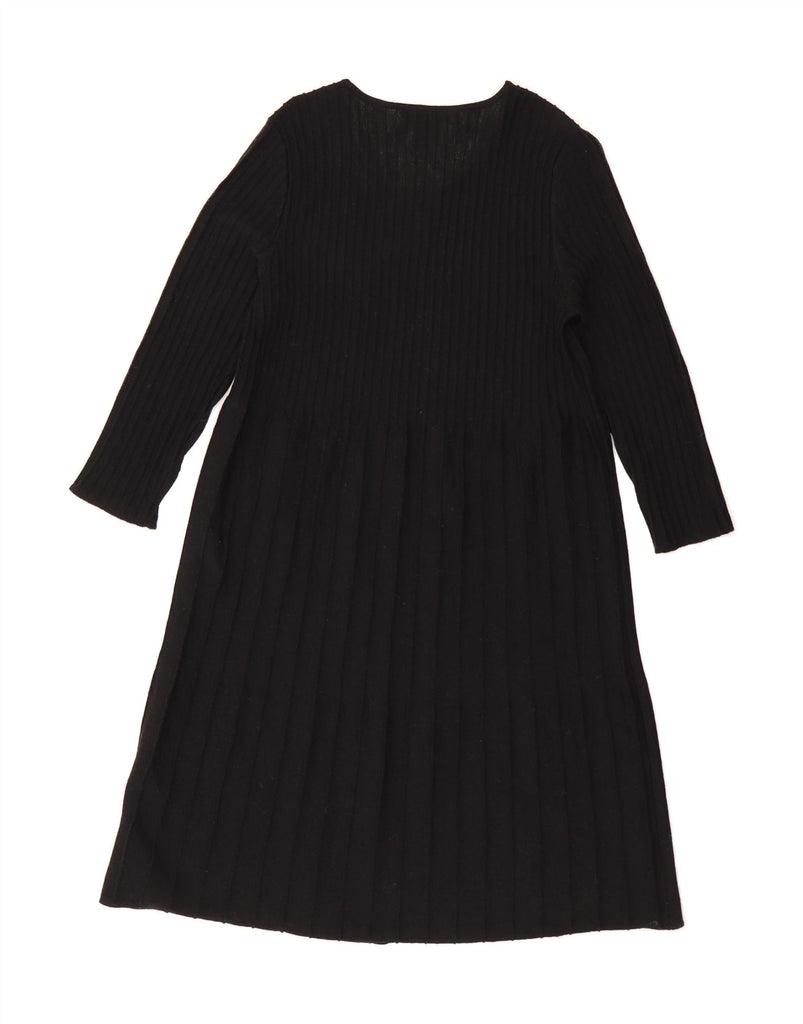 EILEEN FISHER Womens 3/4 Sleeve Jumper Dress UK 6 XS Black Wool Vintage Eileen Fisher and Second-Hand Eileen Fisher from Messina Hembry 