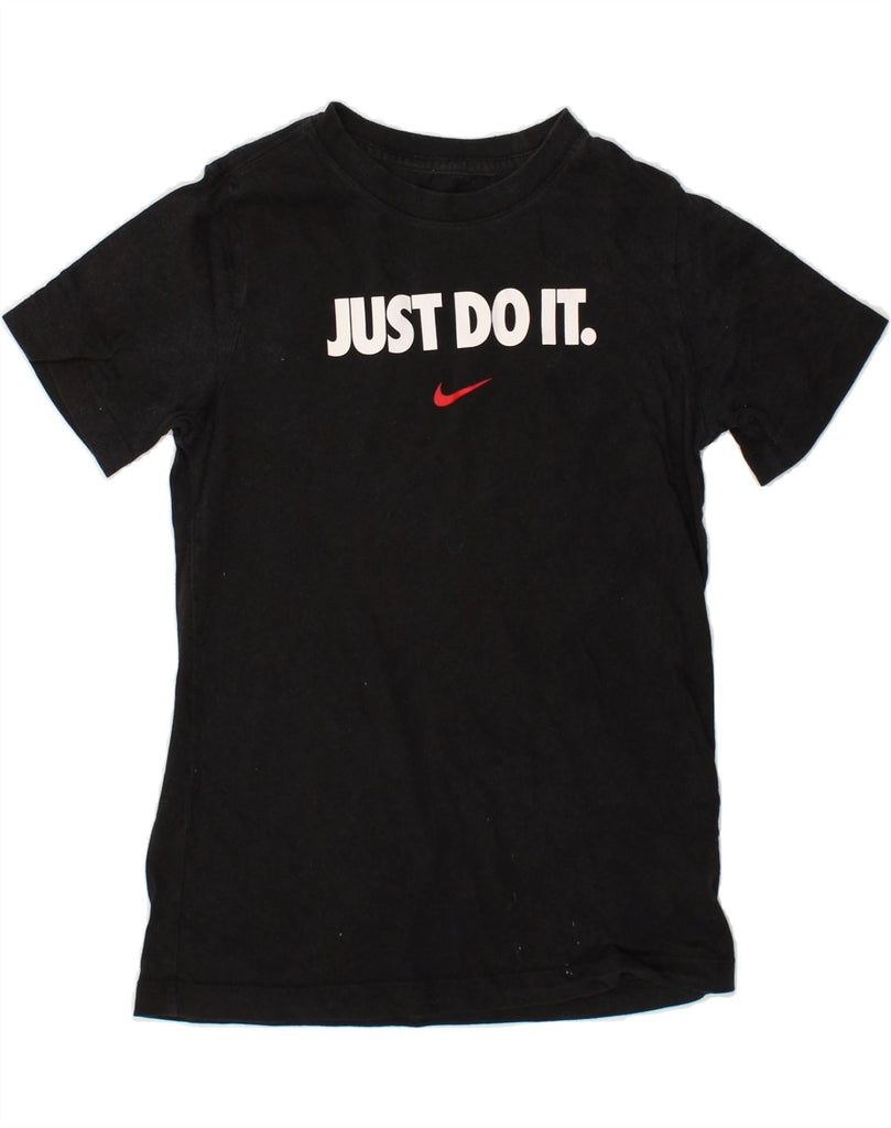 NIKE Boys Standard Fit Graphic T-Shirt Top 10-11 Years Medium  Black | Vintage Nike | Thrift | Second-Hand Nike | Used Clothing | Messina Hembry 