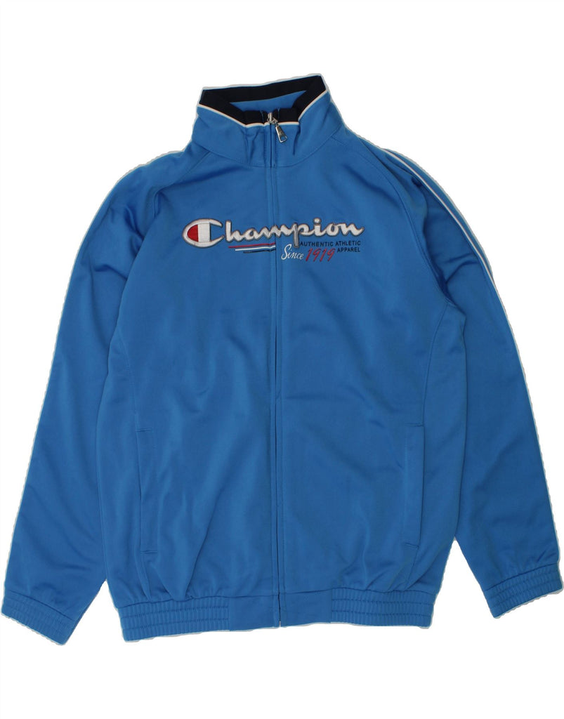 CHAMPION Boys Graphic Tracksuit Top Jacket 9-10 Years Medium  Blue | Vintage Champion | Thrift | Second-Hand Champion | Used Clothing | Messina Hembry 