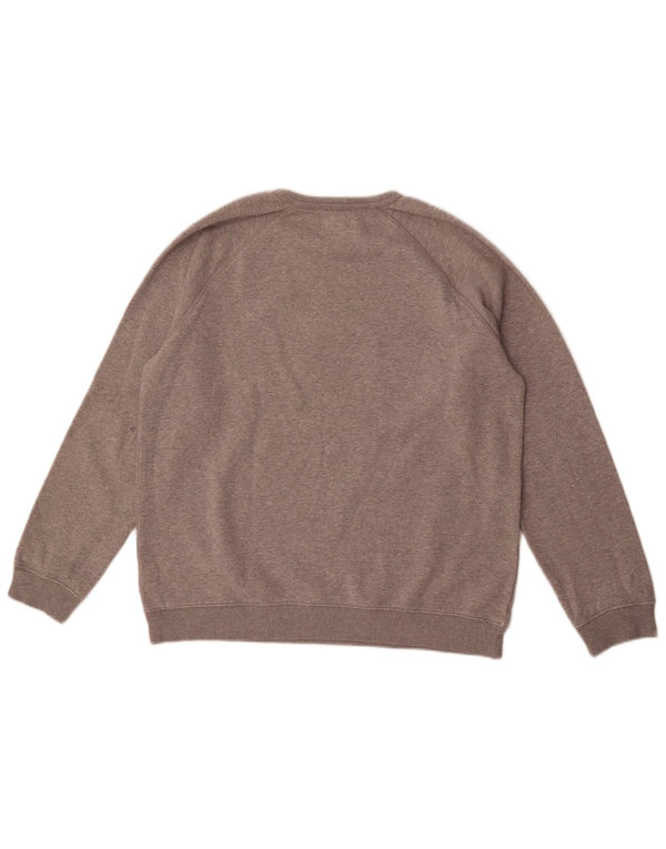 Adidas Mens Graphic Sweatshirt Jumper Large Grey Flecked Cotton