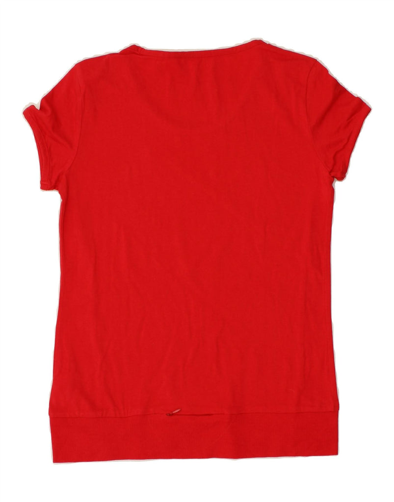 CHAMPION Womens T-Shirt Top UK 12 Medium Red Cotton Vintage Champion and Second-Hand Champion from Messina Hembry 