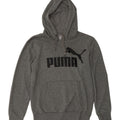 PUMA Mens Graphic Hoodie Jumper Small Grey Flecked Polyester
