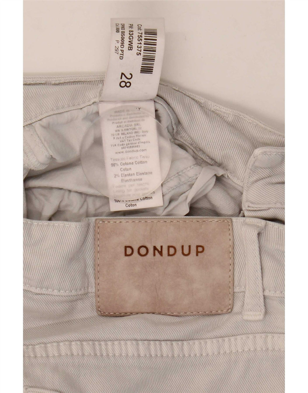 Dondup Womens Denim Shorts W28 Medium Grey Cotton