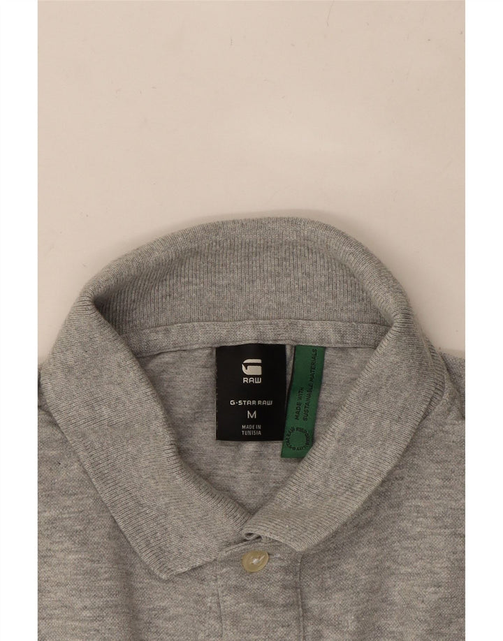 G-STAR Mens Polo Shirt Medium Grey Cotton