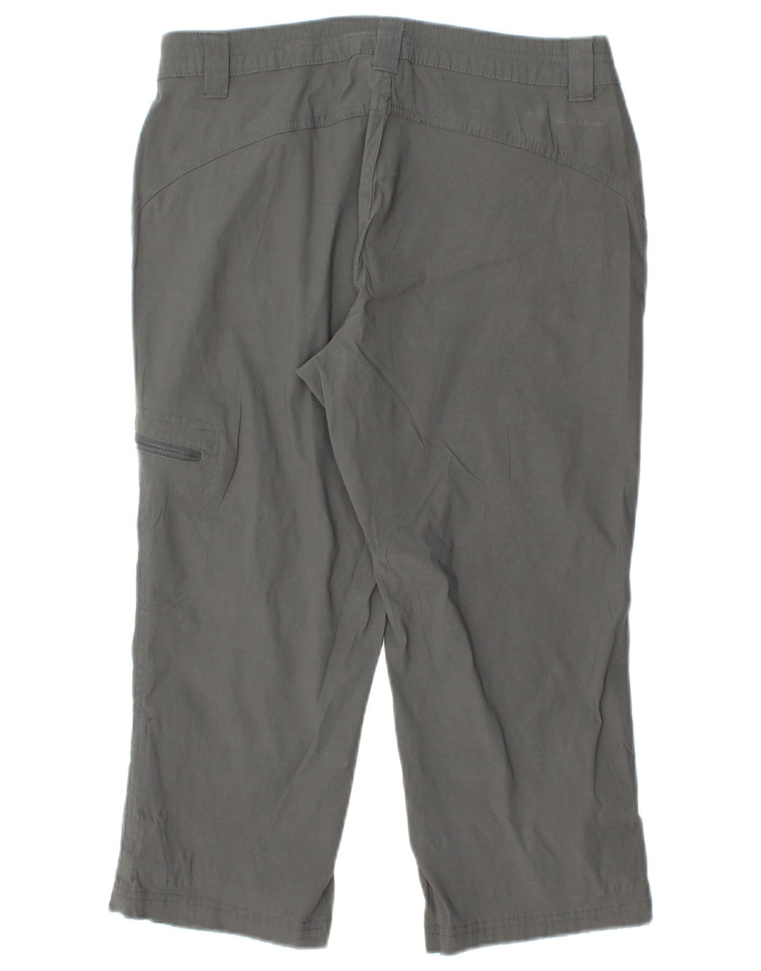 EDDIE BAUER Womens Straight Capri Trousers US 6 Medium W28 L20 Grey Nylon
