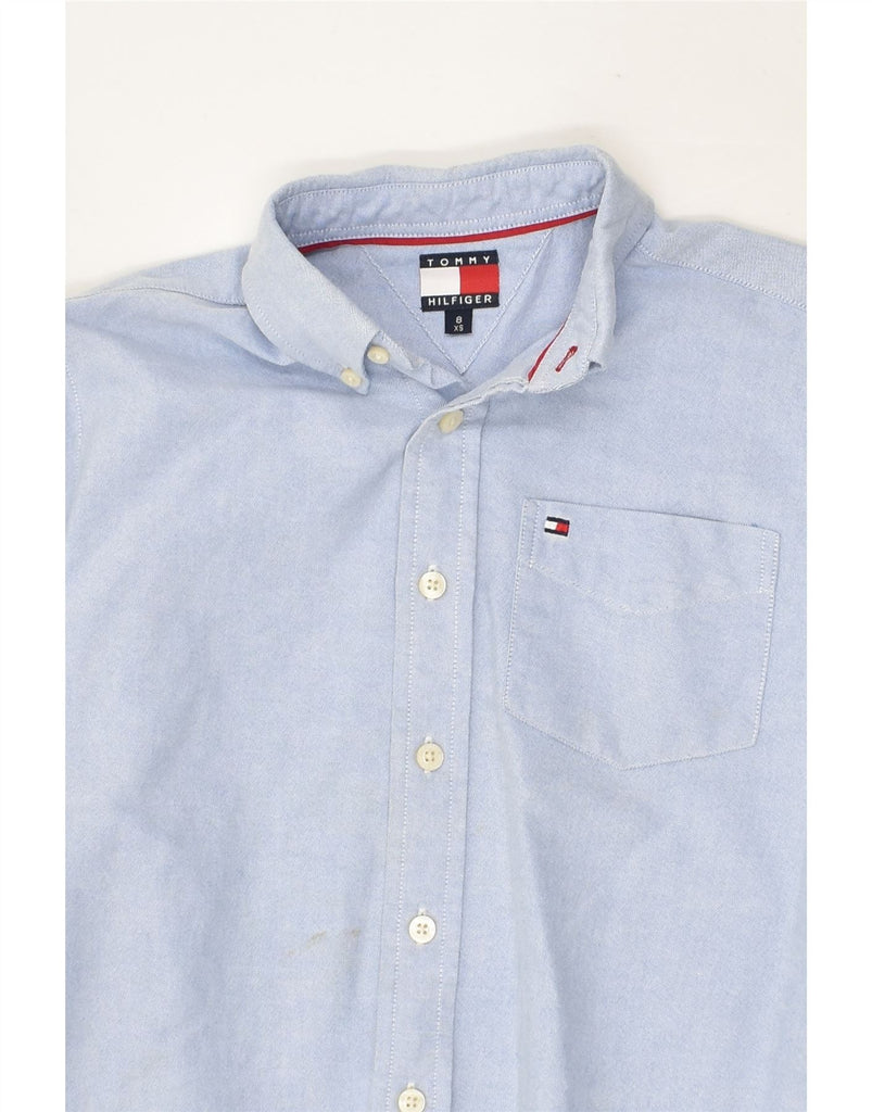 TOMMY HILFIGER Boys Shirt 7-8 Years XS Blue Cotton | Vintage Tommy Hilfiger | Thrift | Second-Hand Tommy Hilfiger | Used Clothing | Messina Hembry 