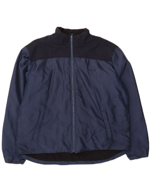 Chaps Mens Windbreaker Jacket UK 44 2XL Navy Blue Colourblock