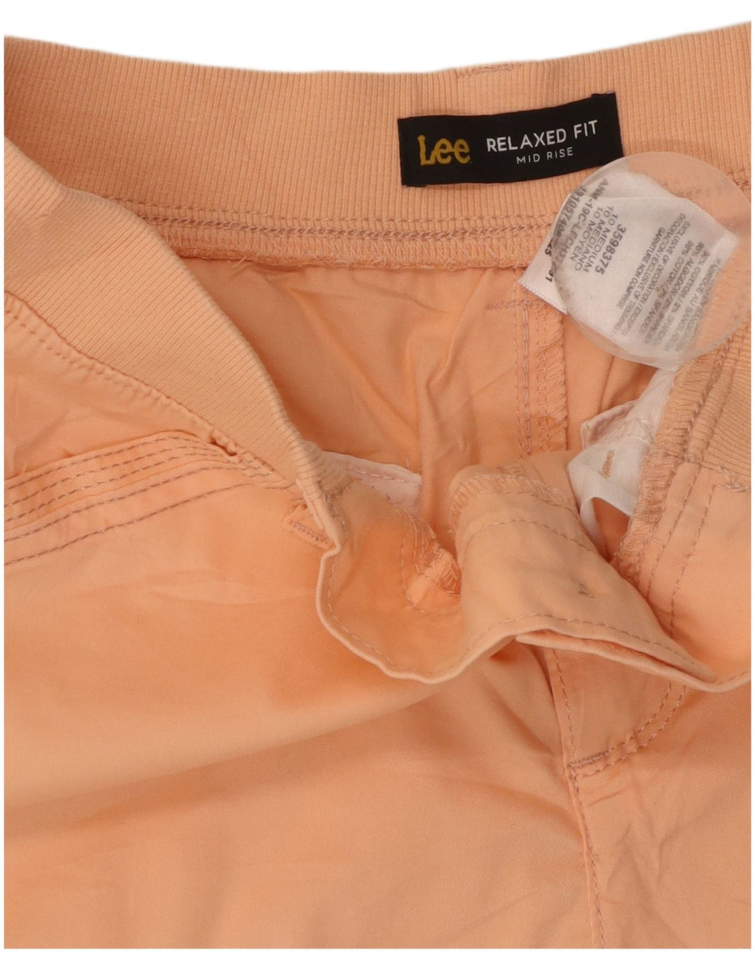 Lee Womens Relaxed Fit Cargo Shorts US 10 Large W32 Orange Cotton