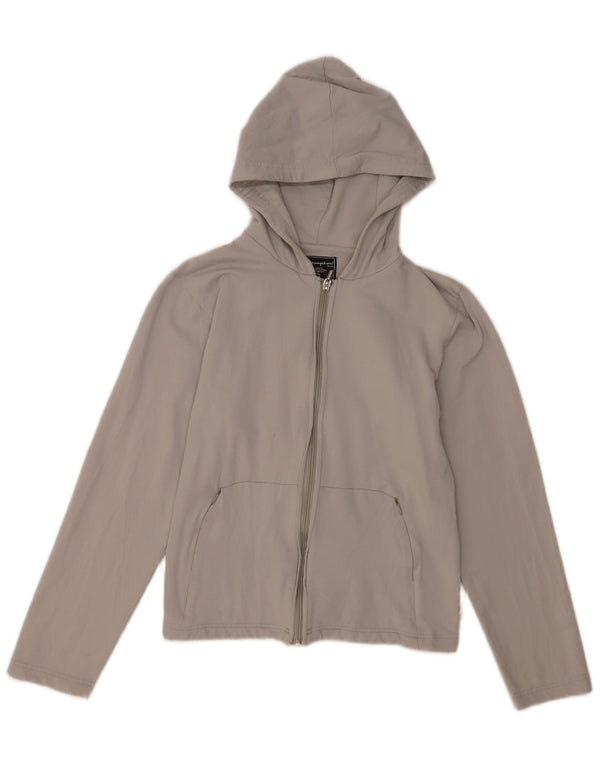 Champion Womens Zip Hoodie Sweater UK 16 Large Grey