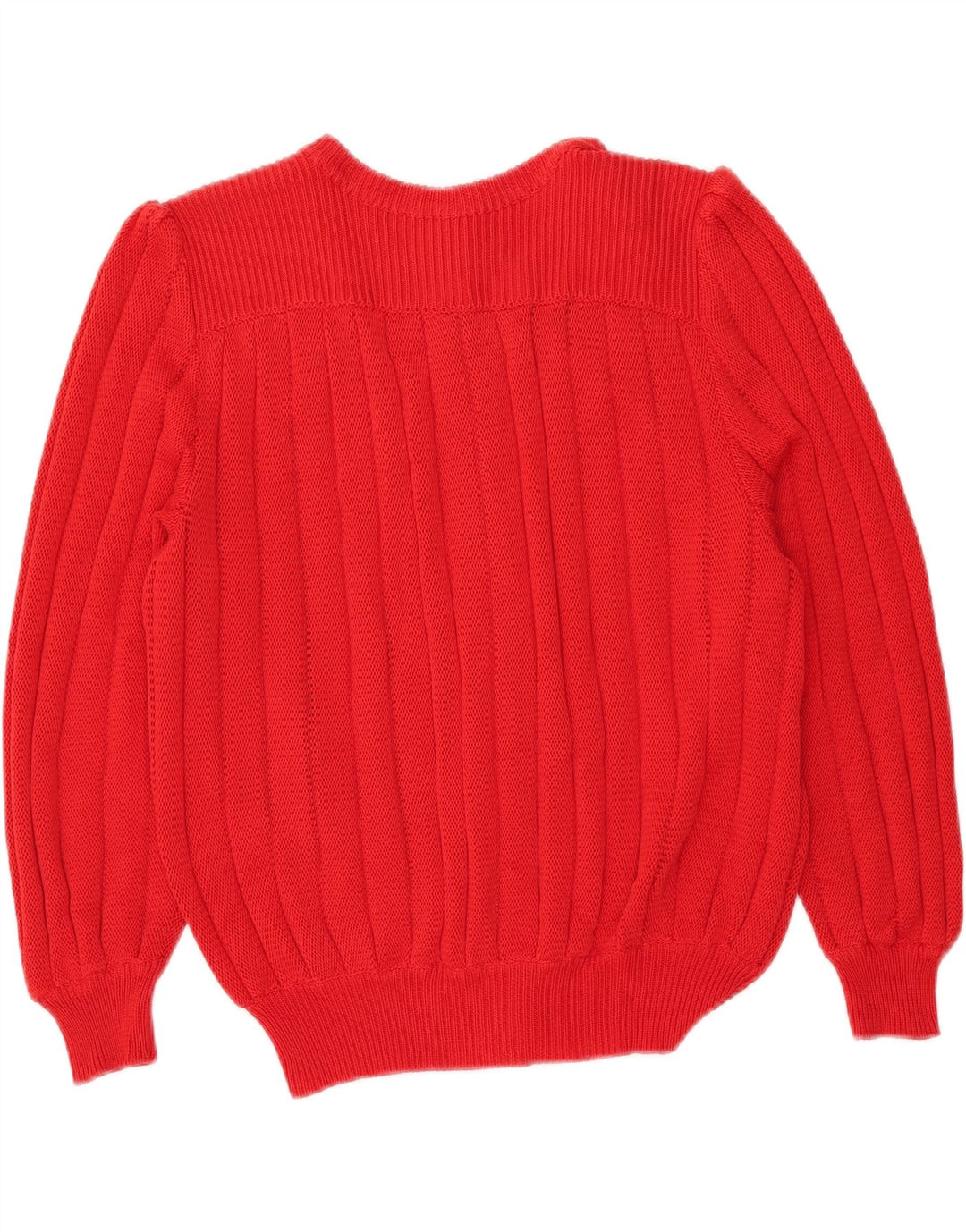 Vintage Womens Cardigan Sweater IT 46 Large Red Cotton