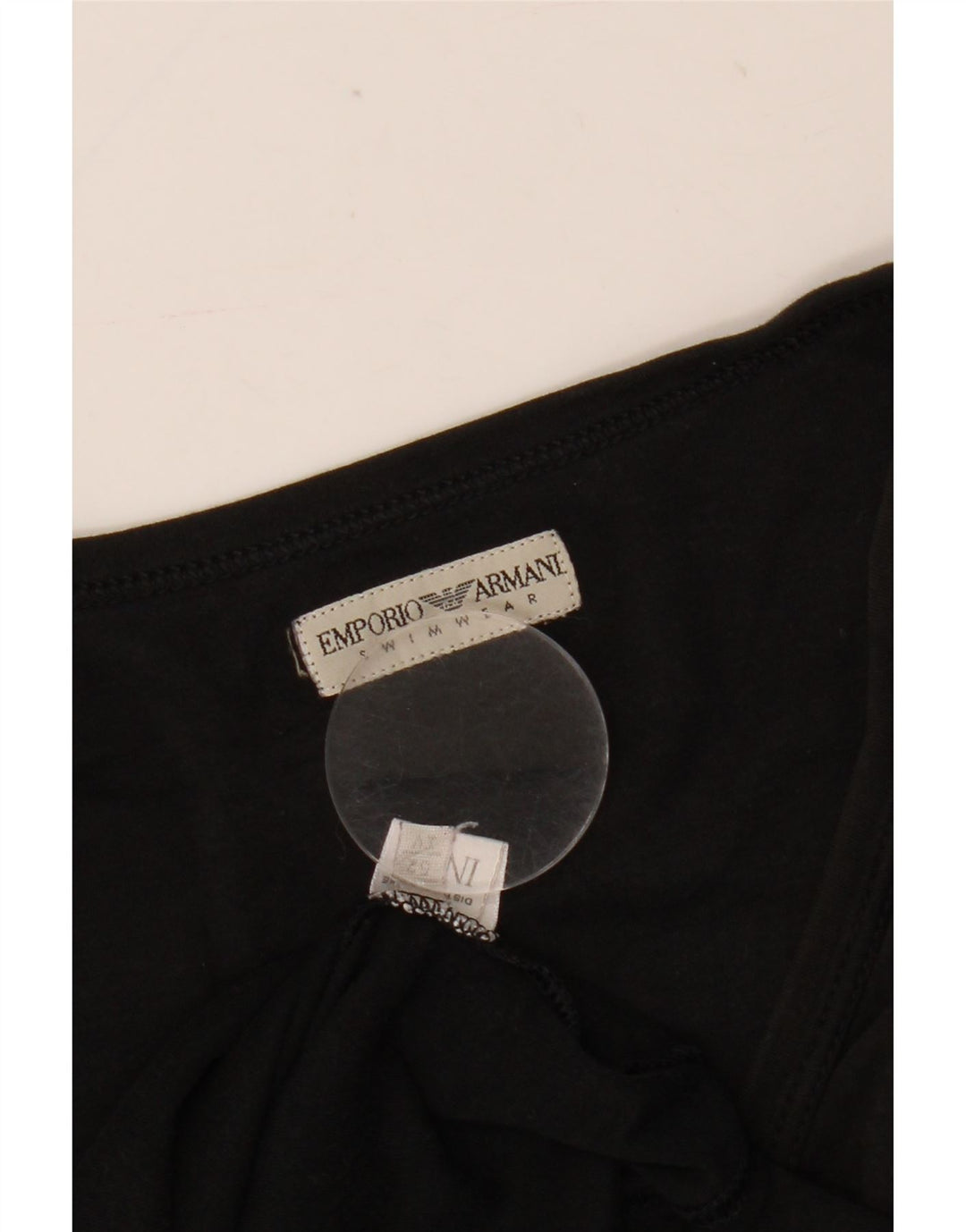 Emporio Armani Mens Graphic Vest Top IT 52 Large Black Cotton