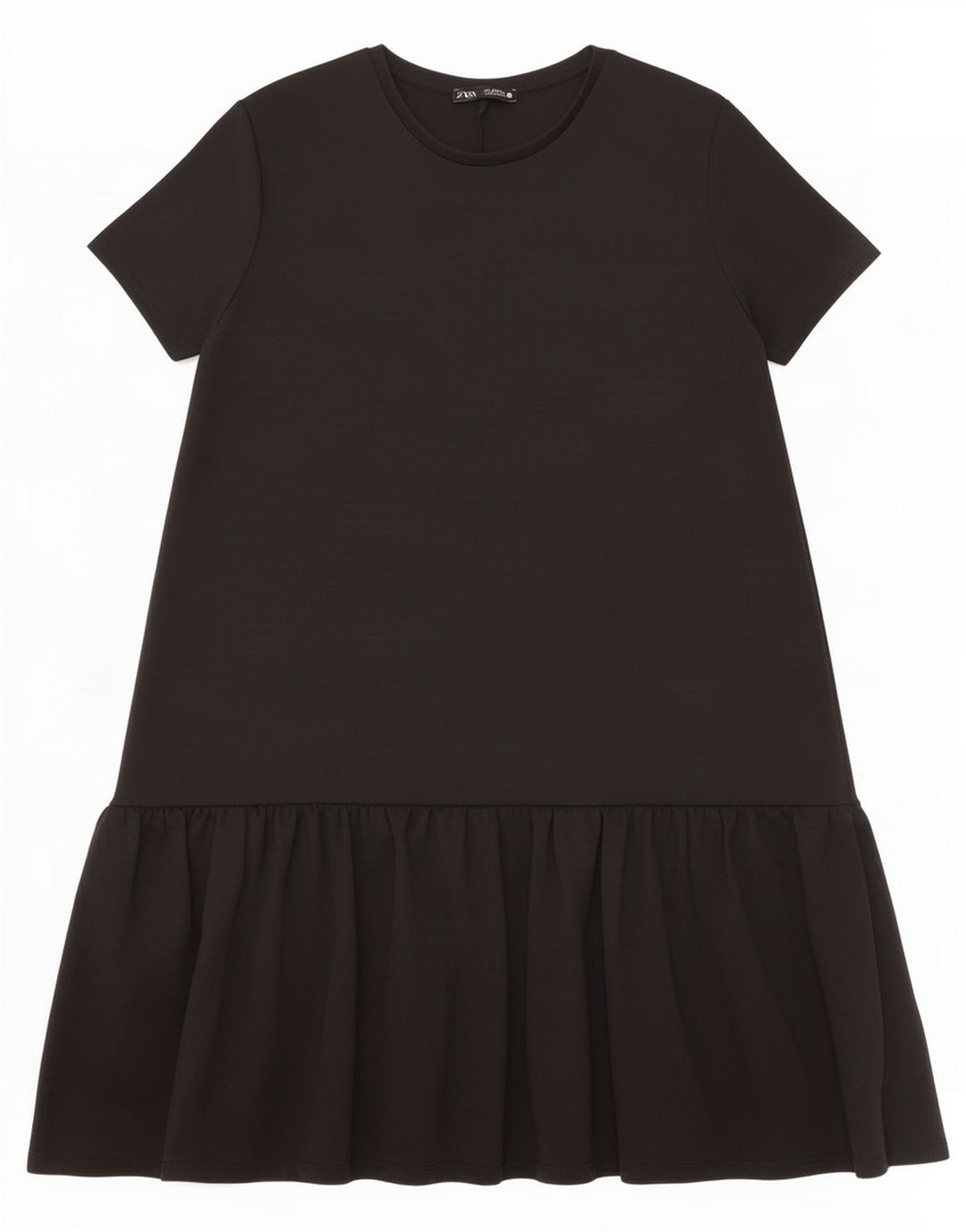 Zara Womens Tiered Dress UK 10 Small Black Polyester