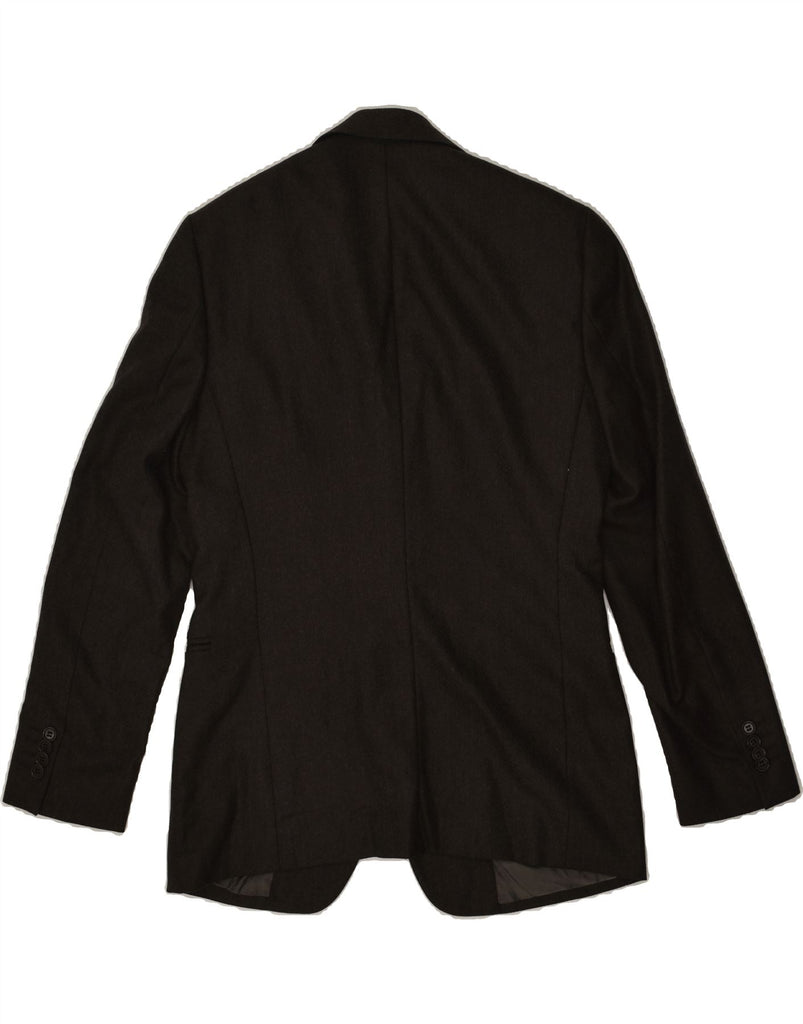 GIORGIO ARMANI Mens 2 Button Blazer Jacket IT 46 Small Black Wool | Vintage Giorgio Armani | Thrift | Second-Hand Giorgio Armani | Used Clothing | Messina Hembry 
