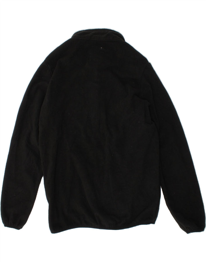 JACK & JONES Boys Zip Neck Fleece Jumper 11-12 Years Black Polyester Vintage Jack & Jones and Second-Hand Jack & Jones from Messina Hembry 