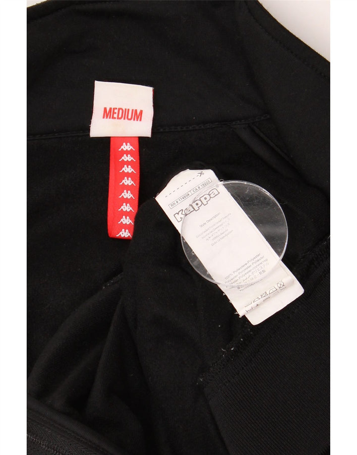 KAPPA Mens Graphic Tracksuit Top Jacket Medium Black Polyester