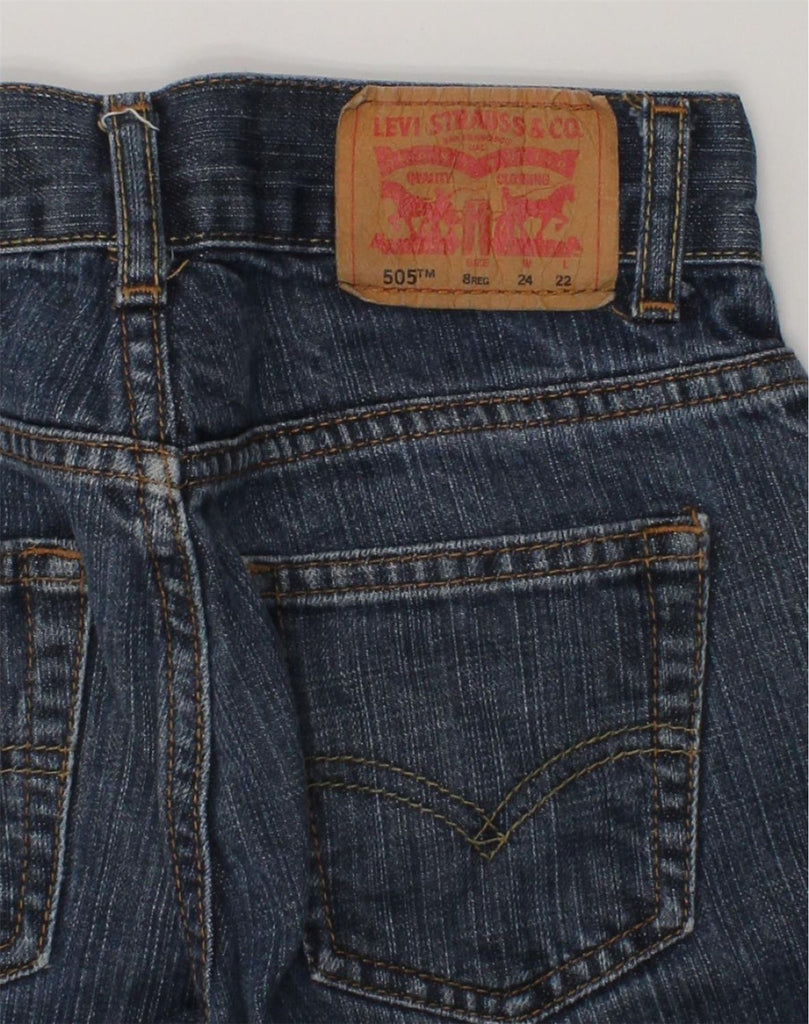 LEVI'S Boys 505 Straight Jeans 7-8 Years W24 L22 Blue Cotton | Vintage Levi's | Thrift | Second-Hand Levi's | Used Clothing | Messina Hembry 